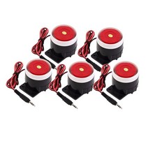 Wofea 무선 홈 알람 보안 시스템용 미니 유선 사이렌 120 DB 시끄러운 경적 작동 전원 DC5V 9V 12V, 03 5pcs, 한개옵션1