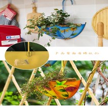 다육이 미니 벽화분 창의 철공예 벽장식 벽걸이 화분 베란다 정원 가든 거실 벽화분, 옐로우