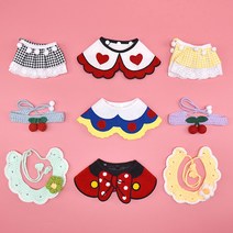 크림펫 강아지 케이프 고양이 넥카라 스카프 50종 반다나 빕, 2-6. 체크 리본_ L_ 블랙, 1개
