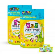 조아제약 잘크톤 멀티튼튼 츄어블 비타민 아연 키즈 아이 영양제 딸기맛 90정 2통