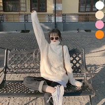 소프트 짜임 니트 목폴라 CST1607