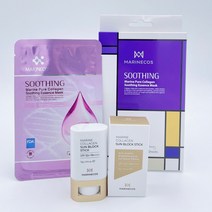 마린콜라겐 선스틱+ 마스크 (수딩) 캠핑 진정 서핑 스포츠 텐셀시트 선크림 팩, 단품