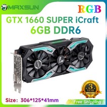 그래픽 카드 maxsun rtx 2060 3060 icraft 6gb4gb 3050 용, 1660 슈퍼 아이크래프트 6g