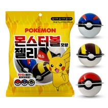 포켓몬 몬스터볼모양 젤리 믹스 54g (18g x 3개입) 수퍼볼 하이퍼볼