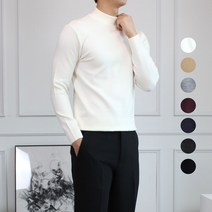세컨에디션 남성용 니트 반폴라 스웨터