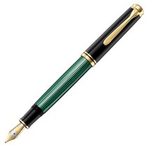 Pelikan 펠리칸 M800 소버린 만년필 그린 스트라이프 미디엄 포인트 M 닙