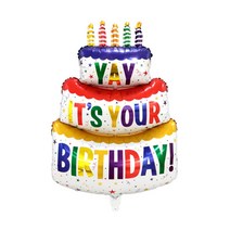 YAY 잇츠유 생일케익은박풍선 생일파티 축하 프로포즈 돌잔치 이벤트 유치원 종이가랜드 꾸미기 실내디자인 인테리어 데코 파티용품 장식 가게 매장