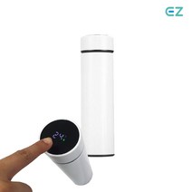 휴대용 LED 온도 표시 스텐 보온 보냉 스마트 텀블러 500ml, EZ-LED 텀블러 [화이트]