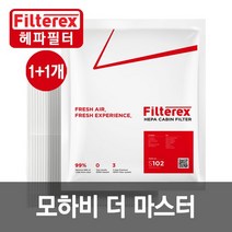 1+1 필터렉스 PM0.3 헤파 모하비 더 마스터 차량용 에어컨필터, 상세설명 참조, 기아/2개-모하비더마스터 20~21(S107)