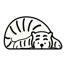 Soaring Pig tiger 규조토 욕실매트, 50x80cm, tigerC