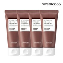 [단독구성] 스와니코코 블랙슈가 고마쥬 필링젤 100ml *4개 (저자극 각질 케어)