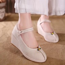 자수 신발 빈티지 웨지 방지 구두 소프트 굽 중굽 전통꽃신 전통신발 꽃신 이쁜신발 수제화 수제신발 자수신발