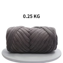 얀실 도톰해요 1KG 두꺼운 벨벳 슈퍼 부피가 큰 두툼한 원사 손 뜨개질 짠 실 바구니 담요 카펫 거대한 DIY 팔 니트, [33] Dark Gray 0.25KG