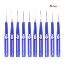 치면착색제 교정용왁스 치과용 고리 유아 아기치실 10pc 성인 치과 치간 브러시 치실 사이 청소 이쑤시개 구강 관리 도구 치아 브러시 0.60.70.811.2mm, 자주색