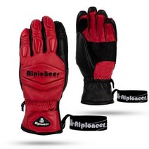 잘 나가는 완전 빠른 더 빠르게 스키 장갑 남성 여성 스노우 보드 모빌 오토바이 겨울 따뜻한 스포츠 가죽, HENRY Red  A Pair+M