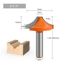 라우터 비트 LAVIE-8mm 생크 오프닝 목공 공구 조각 기계 밀링 커터 텅스텐 솔리드 카바이드 엔드밀, [04] 8X31mm