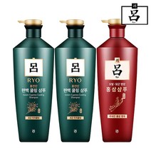 무료배송2+1려 홍진단 홍삼/편백 샴푸+트리트먼트 820ml, 편백샴푸2+홍삼샴푸1