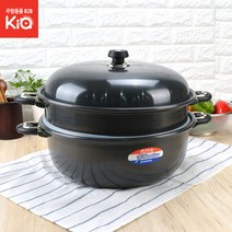 경질찜솥 2단 36호 찜통 찜기 떡시루솥 실리콘바킹, 없음, 경질찜솥 2단 - 45호(채반1개)