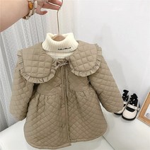 누빔 패딩 카라 아우터 겨울 코트 기모 안감 경량 패딩 여아 자켓