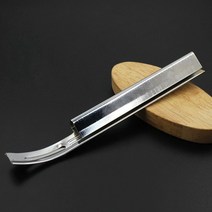 가죽 공예스테인레스 스틸 가죽 스카이빙 나이프 DIY 공예 안전 커팅 얇은 그루브 조각 칼, Silver, Silver
