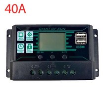 태양광 태양열 컨트롤러 충전 태양전지 MPPT/PWM 광 충전 컨트롤러 12V 24V 전지 패널 배터리 레귤레이터 2, 04 40A