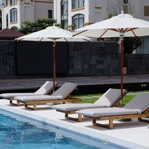 썬베드 호텔 리조트 수영장 비치 테라스 야외 의자 선베드, TypeG(고밀도패드포함)