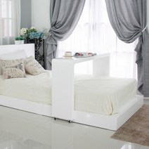 50T 하이그로시도장 슈퍼싱글 베드테이블 침대테이블, 레드