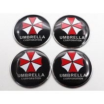 골프우산우산 로고 자동차 엠블럼 휠 센터 허브 캡 4 개 50mm 림 리핏 커버 스티커 스타일링 액세서리, 02 Umbrella black, 4개