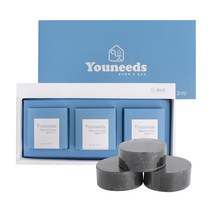 핸드메이드 참숯 천연비누 3P 선물세트, 1개