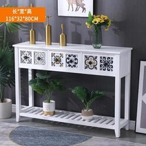 콘솔 현관 테이블 미국 거실 복도 나무 서랍 콘솔 테이블 가정용 입구 긴 좁은 측면 장식 캐비닛 실내 가, 06 다크 카키