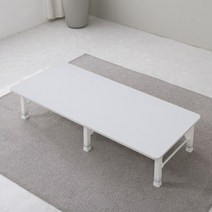 이반가구 4인~8인 접이식 대형 4단쌍다리테이블 높이조절 좌식 집들이상 손님상 밥상 교자상 다용도 박세리 식탁 미우새 김준호, 1400x600, 화이트(화이트테두리), 쌍다리4단화이트