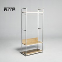 퍼니츠 퀴니 철제행거 드레스룸 옷걸이 행거 4types 2colors, 퀴니스퀘어C화이트