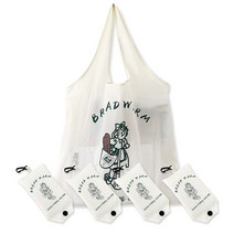 로지 브레드 포켓 에코백 휴대용 장바구니 세트, 5개입