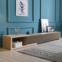 장인가구 피오레 확장형 거실장, 메이플그레이