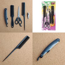 마트498 미용용품세트 5p 바버샵용품 헤어콤 헤어용품 머리세팅 헤어빗 미용실용품 미용실빗 미용아카데미 헤어