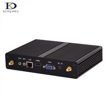 미니 컴퓨터 PC 초소형 팬리스 윈도우즈 10 코어 i3 4020Y 4K HD 셀러론 2955U 베어본 DDR3 HTPC 미니pc HDMI VGA, 8G RAM 128G