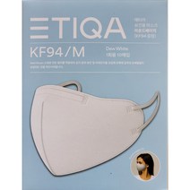 에티카 보건용 마스크 라운드 베이직 성인용 KF94 백색 중형, 1개입, 50개, 흰색