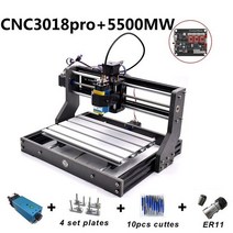 레이저 15W CNC 조각 기계 3018 프로 헤드 우드 라우터 500mw 2500mw 5500mw PCB 밀링 DIY 마킹 머신 드릴 비트, [04] 3018 pro 5500mw Head
