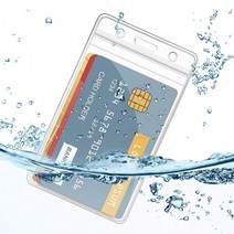 PVC 방수 카드 커버 명찰 사원증 투명 이름 홀더 1P