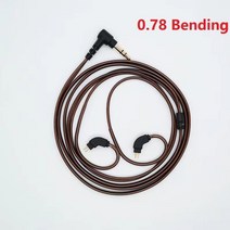 3.5mm 헤드폰 업그레이드 교체 케이블 분리형 MMCX IE40PRO IM 2Pin0.78 HD650 QDC IE80 Shure SE215 에 사, 08 0.78 Bending