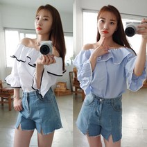 배꼽 B131-1 더샤인 빅사이즈여성의류 블라우스 44~110