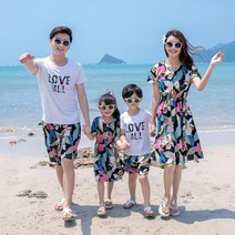 가족여행 단체복 패밀리룩 시밀러룩 가족 티셔츠 반팔 휴양지 커플룩 여행 여름 코디 세트 의상 4