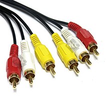 D321 콤포지트 3선 케이블 3m RCA 연결 선 단자 잭 짹, 1