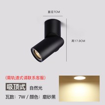 가정용드기 LED 노출이 없는 스핀 스포트라이트 복장가게 무 주등 COB 엣지 지도함 궤도 전시장 빛을 4539502893, 블랙 엣지 7W -내추럴 -푸루이 칩