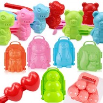 눈뭉치 집게 틀 30종류 스노우 볼 메이커 모래놀이 눈오리 눈사람 만들기 제조기 캠핑 펭귄 다람쥐, 아이스벽만들기