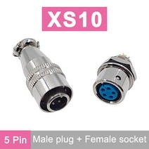 스마트 플러그 커넥터 접지항공 커넥터 푸시-풀 원형 퀵 XS8 2 핀 3 4 5 금도금 접점 암수 플러그, 한개옵션1, 19 XS10-5R
