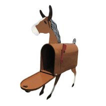 택배박스함 수제 맞춤형 금속 암소 사서함 말 재미있는 농장 동물 애호가 및 외부 정원용, horse