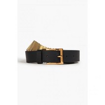 ALBERTA FERRETTI Embellished pebbled-가죽 벨트101093
