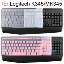 로지텍 MK345 용 K345 키보드 커버 K345 보호 스킨 케이스 블랙 클리어 핑크 실리콘 TPU 컴퓨터, Black