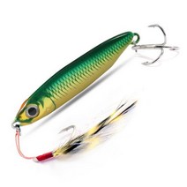 깃털 낚시 colorful carbon metal jig lure 스피닝 스푼 인공 미끼 베이스 hook of minnow 싱킹 캐스팅 pesca 태클, 루어 i1, 15g